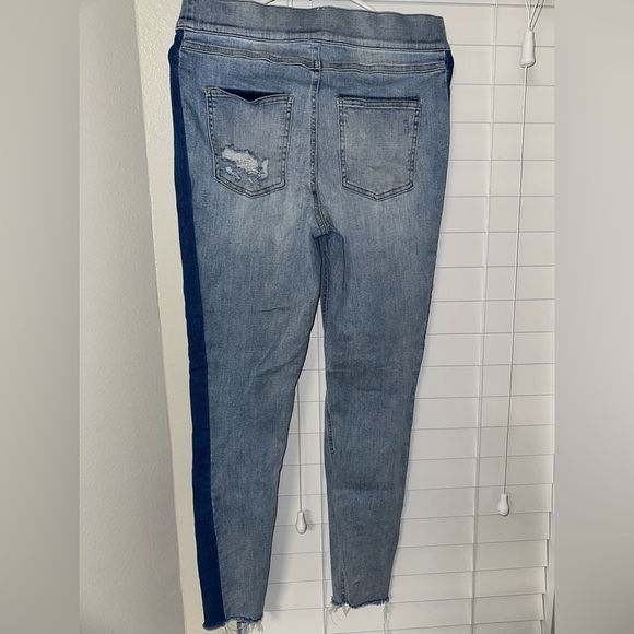 SPANX Blue Skinny Jeans with Distressed Details - Picture 3 of 4